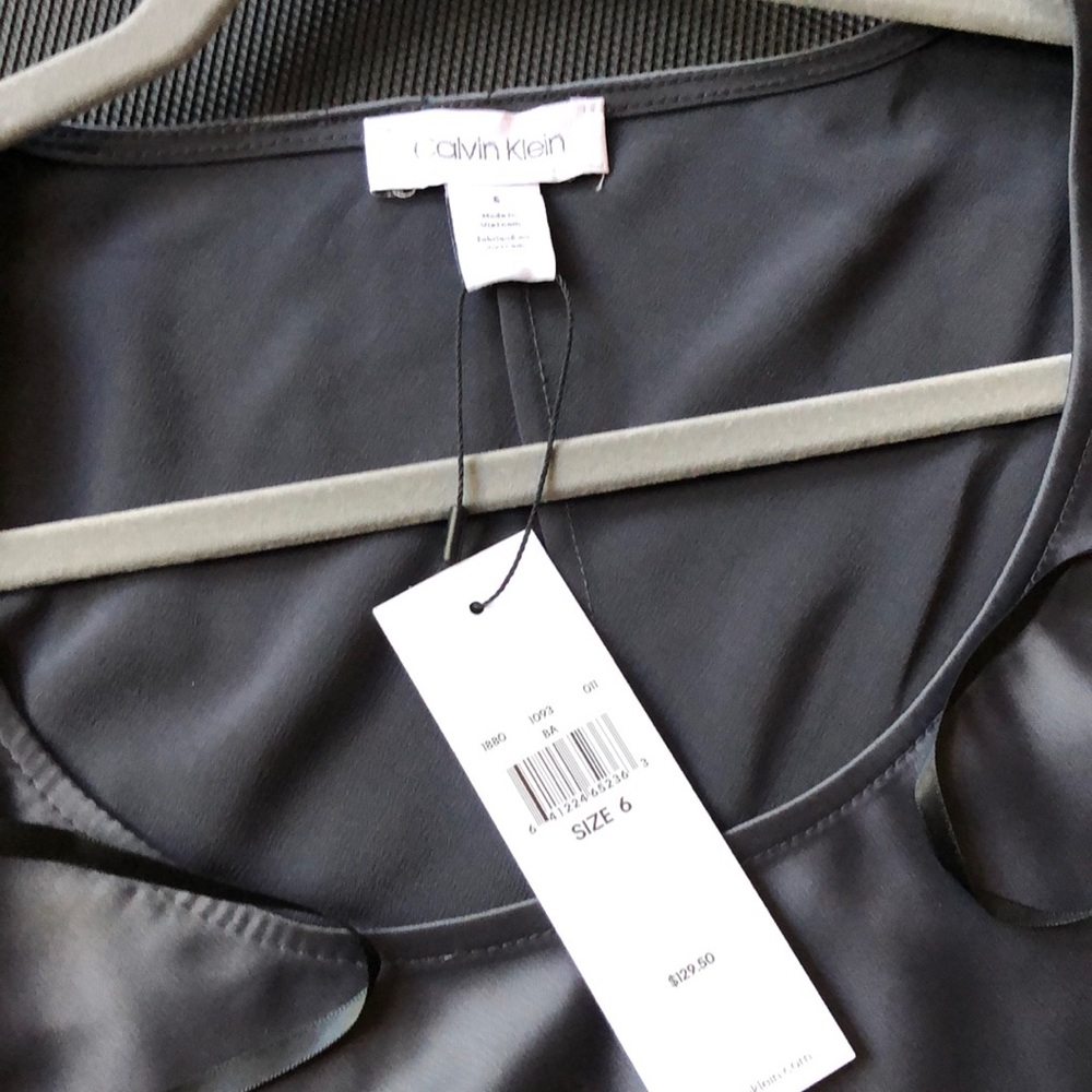 NWT Calvin Klein Grey Formal or Prom Dress   S6 - Picture 2 of 15